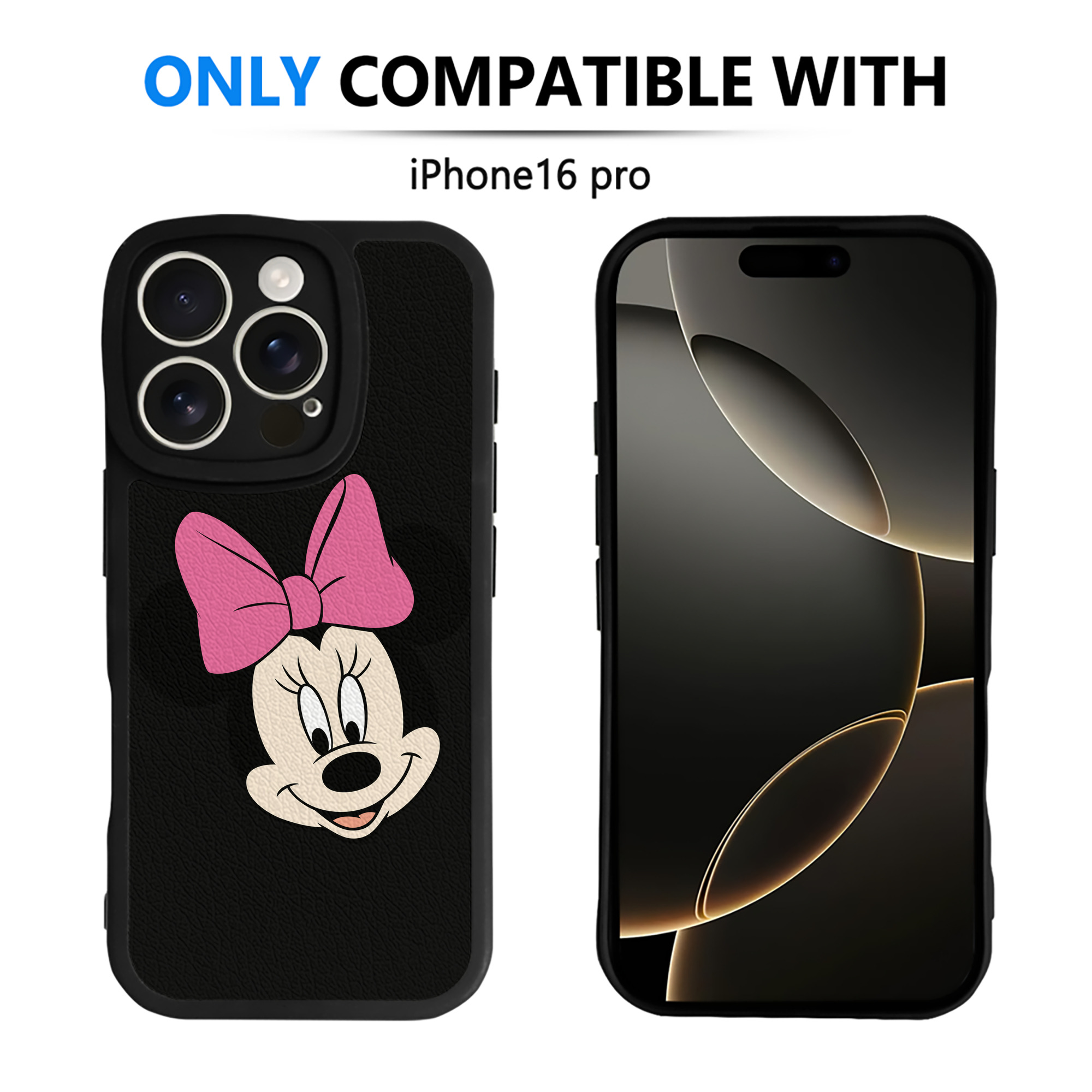 （画像用） ミッキーマウス Mickey Mouse 【iPhone 16シリーズ対応】シリコンスマホケース（レザー調） 材質：シリコン